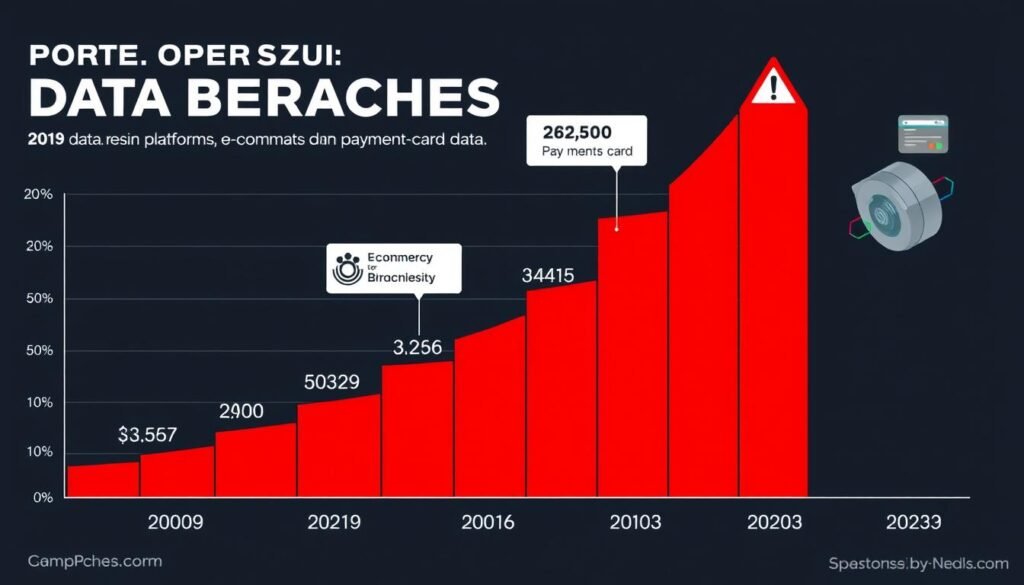 Grafik peningkatan kasus kebocoran data di Indonesia terkait penyimpanan data kartu Grafik peningkatan kasus kebocoran data di Indonesia terkait penyimpanan data kartu