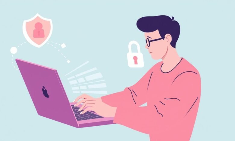 Ilustrasi keamanan data kartu saat berbelanja online menghindari penyimpanan data kartu di situs belanja