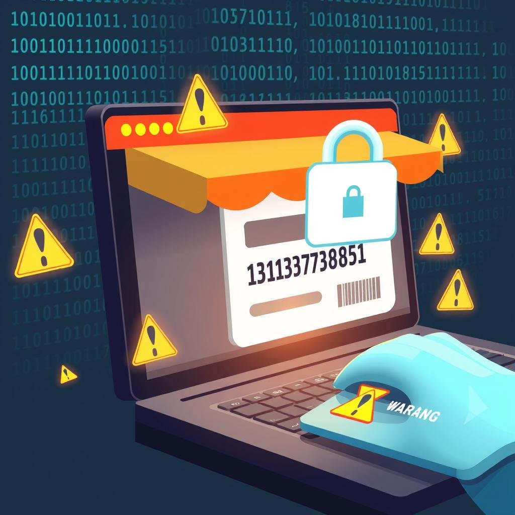 Ilustrasi kebocoran data kartu kredit dari situs belanja online Ilustrasi kebocoran data kartu kredit dari situs belanja online