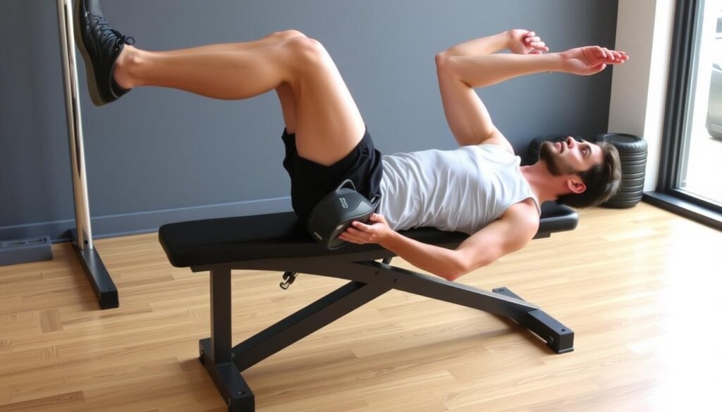 Teknik Back Extension dengan bench untuk latihan punggung yang lebih intensif
